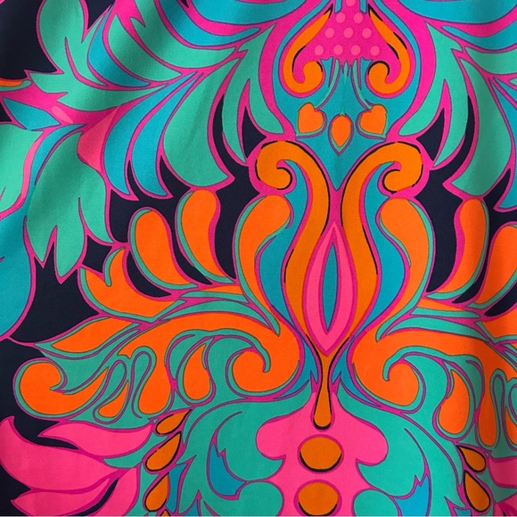 JB by Julie Brown Vibrant Multicolor V Neck Shift Dress Size Large - Picture 3 of 6